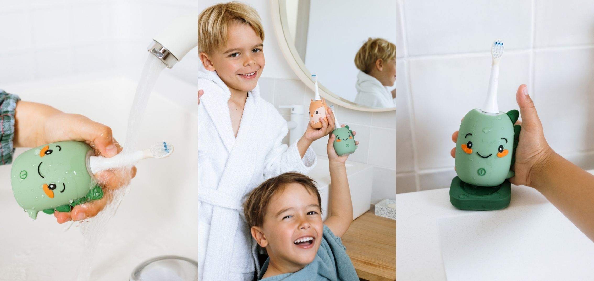 Dětský sonický elektrický kartáček Zoo Toothbrush Dino